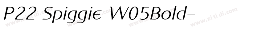 P22 Spiggie W05Bold字体转换